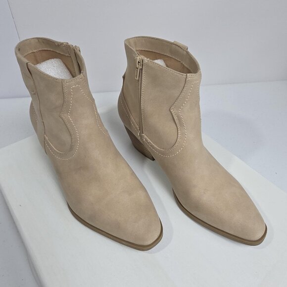 Dolce Vita Shoes - Dv Dolce Vita Boots Womens Size 9 Beige Perdue Ankle Western Booties